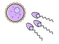 Reproductive, spermatozoids, egg nolan icon. Simple thin line, outline vector of bioengineering icons for ui and ux, website or