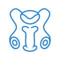 Reproductive system icon. Male internal organ concept.