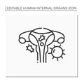 Reproductive system line icon