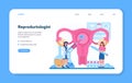 Reproductologist and reproductive health web banner or landing