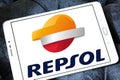 Repsol oil and energy company logo Royalty Free Stock Photo