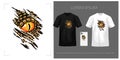 Reptile eye t-shirt design complete with mockup