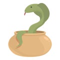 Reptile icon cartoon vector. Reptile charmer Royalty Free Stock Photo