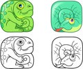 Reptile set of images