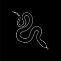 Reptile snake icon on dark background