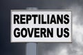 Reptilians govern us - Billboard Royalty Free Stock Photo