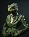 Reptiloid humanoid. Portrait of a lizard woman Royalty Free Stock Photo