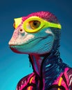 Reptiloid humanoid. Portrait of a lizard woman Royalty Free Stock Photo