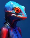 Reptiloid humanoid. Portrait of a lizard woman Royalty Free Stock Photo