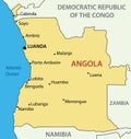 Republic of Angola - map - vector