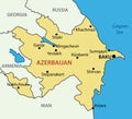 Republic of Azerbaijan - map - vector