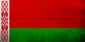 Republic of Belarus National flag `Sciah BieÃâarusiij`. Grunge background