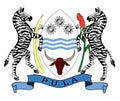 Republic of Botswana coat of arms, seal or national emblem .