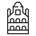 Republic building icon outline vector. Slovak map