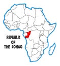 Republic of the Congo Africa Map