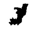 Republic of the Congo Map. Congolese Country Map. Congo Brazzaville Black and White National Outline Geography Border Boundary Sha