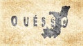 Republic of the Congo Ouesso Typography Map Royalty Free Stock Photo