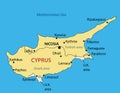 Republic of Cyprus - vector map