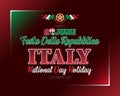 Republic day, national holiday of Italy Royalty Free Stock Photo