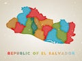 Republic of El Salvador map.