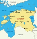 Republic of Estonia - vector map