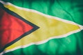 Republic of Guyana flag waving Royalty Free Stock Photo