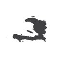 Republic of Haiti map silhouette Royalty Free Stock Photo
