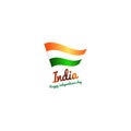 Republic India flag icon. The colors of the Indian flag. Vector logo.