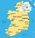 Republic of Ireland - map - vector