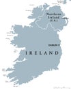 Republic of Ireland and Northern Ireland political map