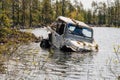 REPUBLIC OF KARELIA, RUSSIA - CIRCA JUNE, 2022: Off-road tournament Ladoga Trophy 2022 around Lake Ladoga. SUV jeep 4x4 Royalty Free Stock Photo