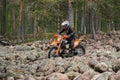 REPUBLIC OF KARELIA, RUSSIA - CIRCA JUNE, 2022: Off-road tournament Ladoga Trophy 2022 in Karelia. Motorcycle racers on
