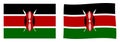 Republic of Kenya flag. Simple and slightly waving version.