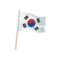 Republic of Korea flag. Vector illustration Royalty Free Stock Photo