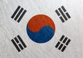 Republic of Korea flag, vintage, retro, scratched