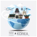 Republic Of Korea Landmark Global Travel And Journey Infographic Royalty Free Stock Photo