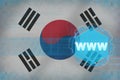 Republic of Korea South Korea www world wide web. Internet concept. Royalty Free Stock Photo