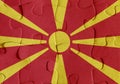 Republic of Macedonia flag puzzle Royalty Free Stock Photo