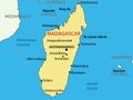 Republic of Madagascar - vector map of country