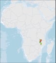 Republic of Malawi location on Africa map