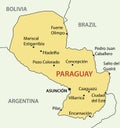Republic of Paraguay - vector map