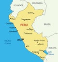 Republic of Peru - vector map of country