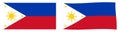 Republic of the Philippines flag. Simple and slightly waving version.