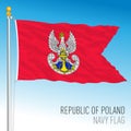 Republic of Poland, flag of the Military Navy