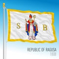 Republic of Ragusa historical flag, Dubrovnik, Croatia, 1808