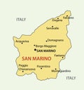 Republic of San Marino - vector map