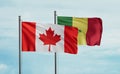 Senegal and Canada flag