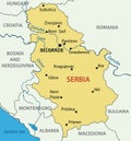 Republic of Serbia - map - vector