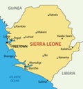 Republic of Sierra Leone - vector map