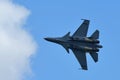 Republic of Singapore Air Force F15-SG performing aerobatics at Singapore Airshow February 16, 2016 Royalty Free Stock Photo